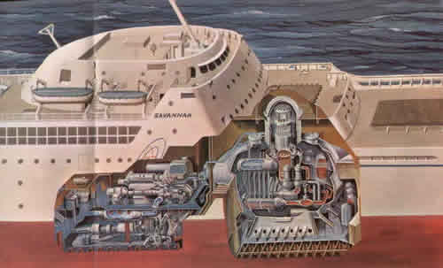 N/S Savannah cut-out view of reactors
