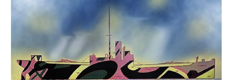 Ship in Razzle Dazzle Camouflage