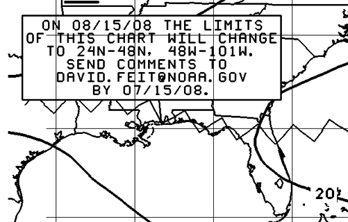 NOAA Surface Chart Notice